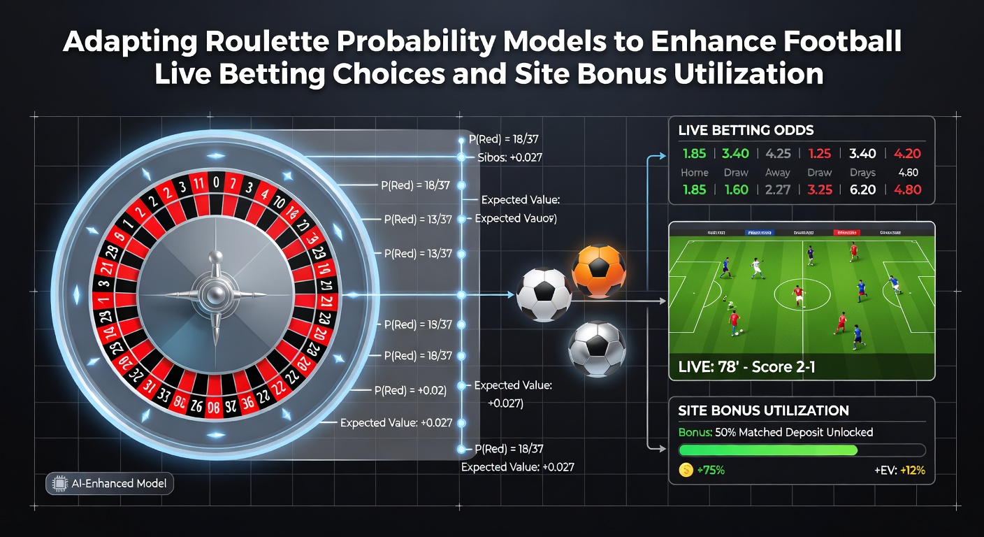 Roulette wheel overlaying a live football match pitch to illustrate probability model adaptation