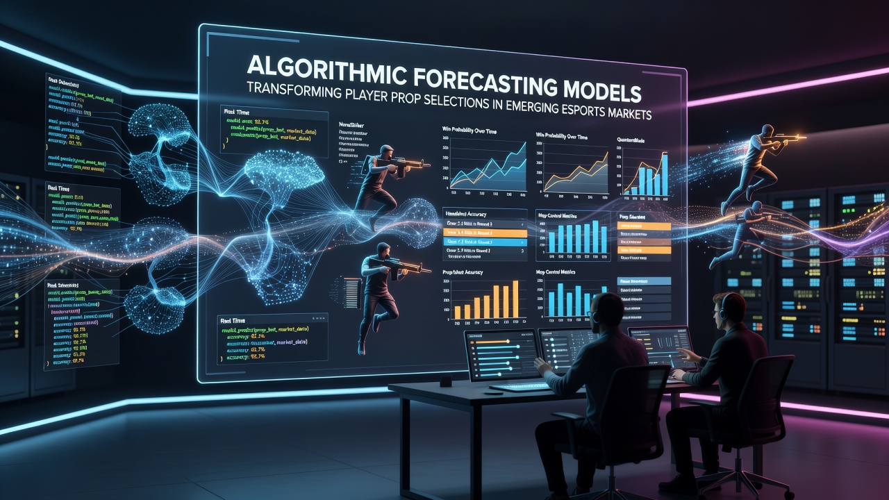Illustration of data flows and model outputs influencing esports prop bet markets in developing regions