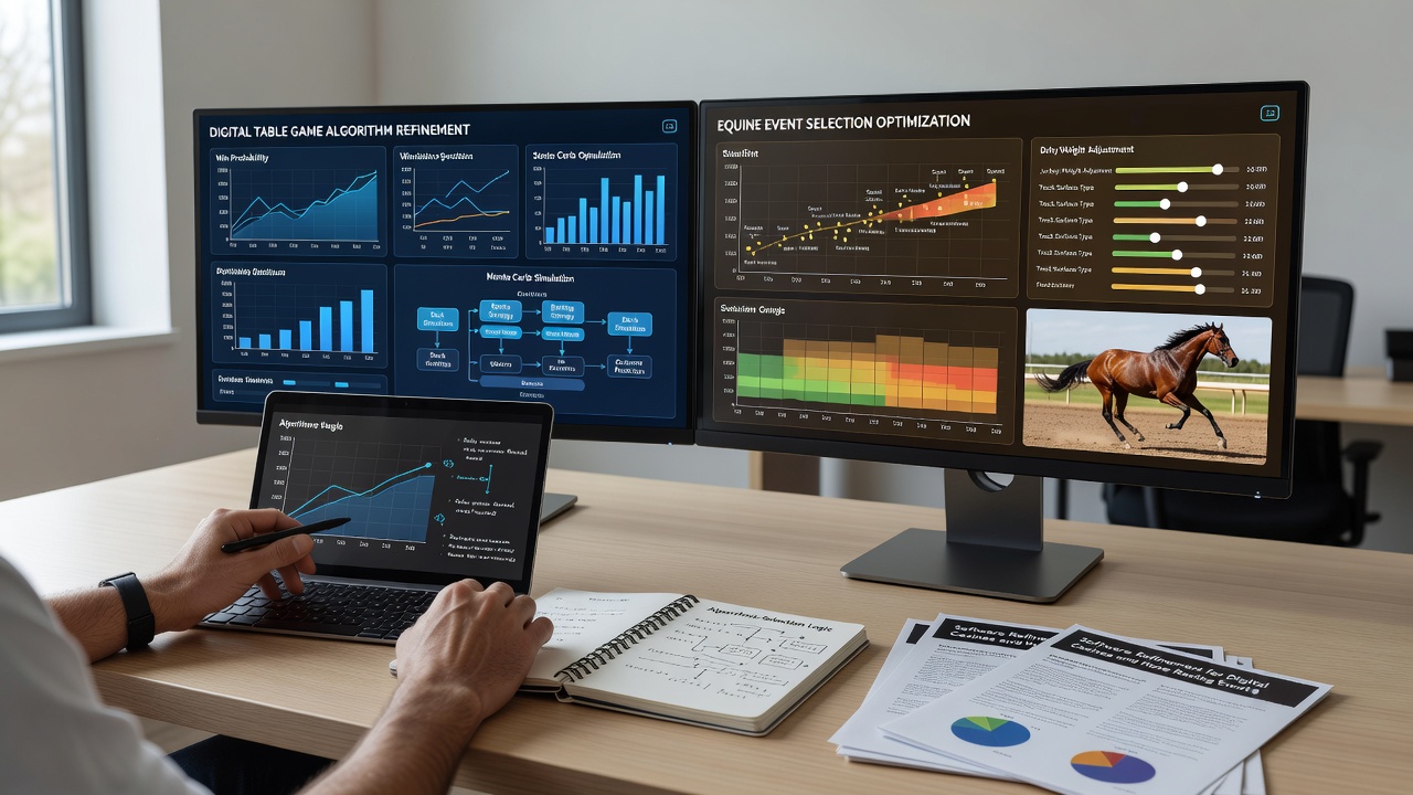 Advanced algorithms processing data for equine racing predictions and table game refinements