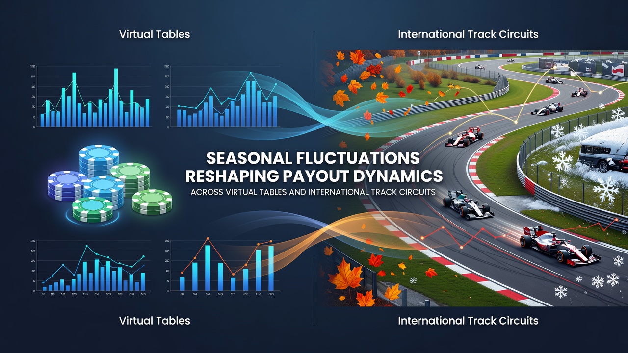 Data visualization of payout fluctuations across seasons in gaming and racing