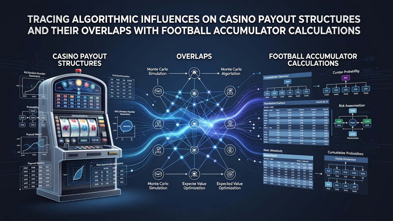 Digital visualization of algorithmic payout structures in casino systems intersecting with accumulator bet calculations