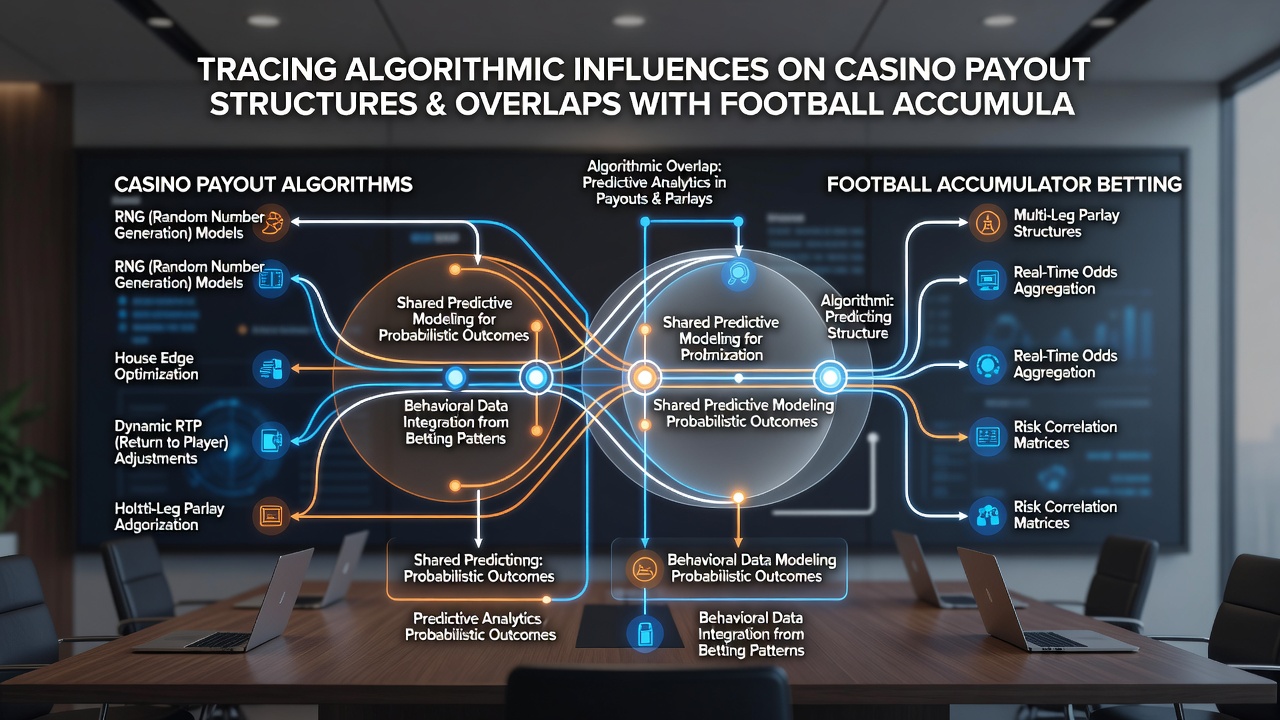 Flowchart illustrating shared algorithmic elements between casino RTP modules and football accumulator probability engines