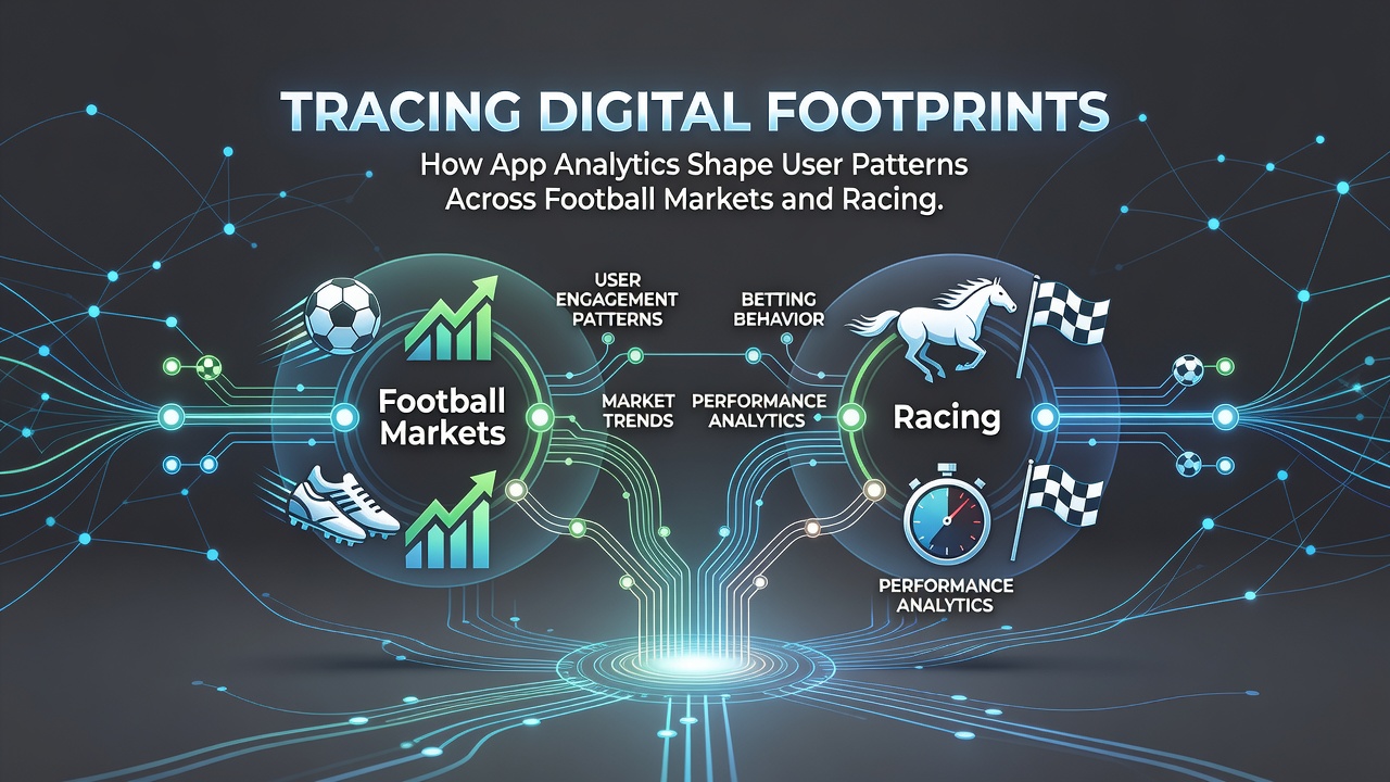 Analytics dashboard displaying user engagement metrics across soccer and horse racing betting apps